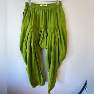Matcha Green Cotton Harem Pants M
